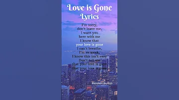 Love Is Gone Dylan Matthew And Slander Songlyrics Ytshorts Lyrics Loveisgone 