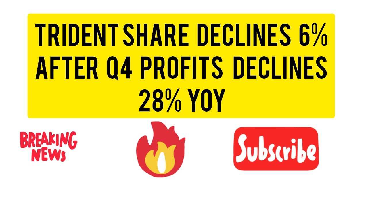 Trident Q4 Result🔥Trident Share down 6% Q4 profits declines 28% YOY | Trident share target?? 