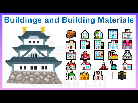 Emoji Meanings Part 24 - Buildings and Building Materials | English Vocabulary