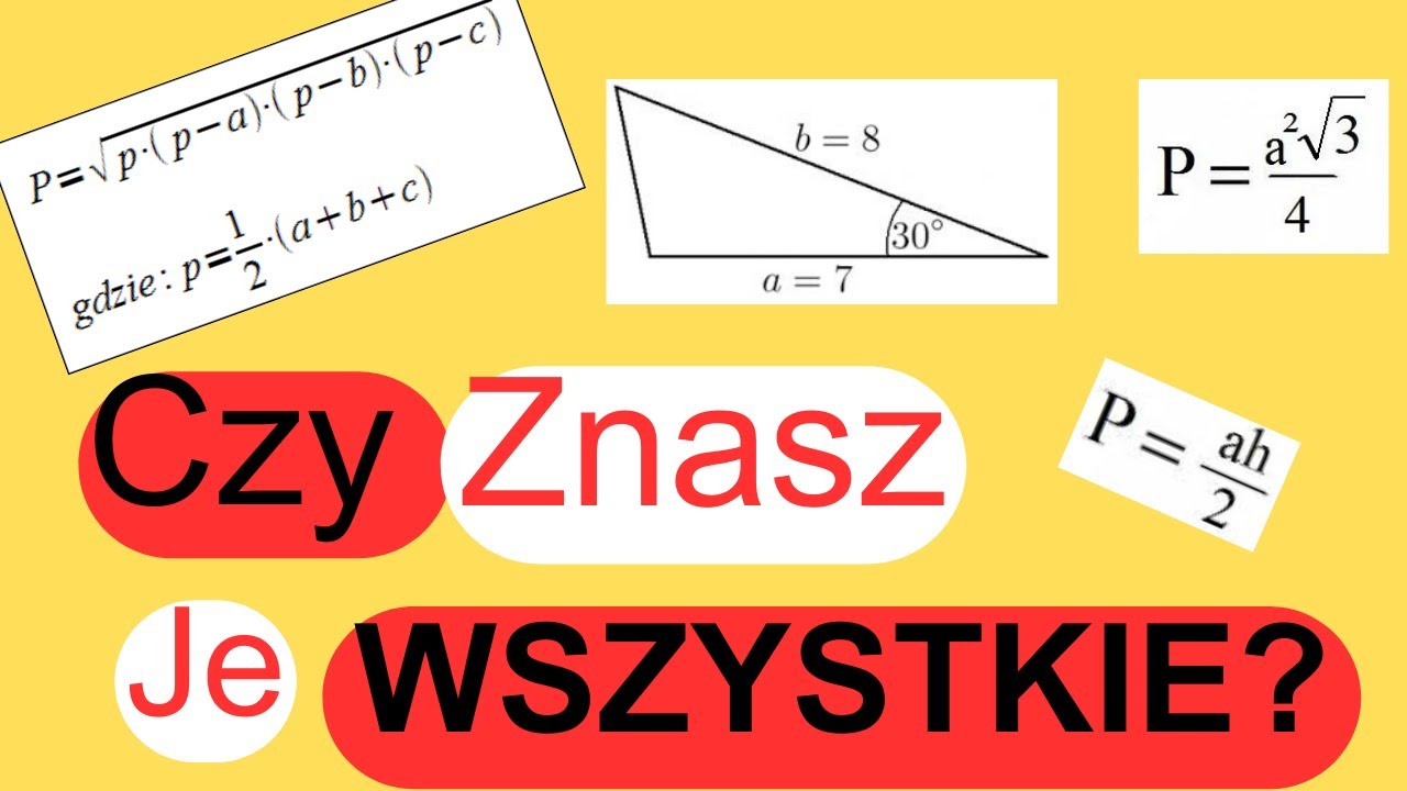 Wzór Na Pole Całkowite Sześcianu WSZYSTKIE Wzory Na Pole Trójkąta, Które MUSISZ Znać Na Maturę! - YouTube