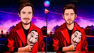How to edit photo on mobile | Edit La Casa de Papel | Cartoon Effect PicsArt ToonApp Free App screenshot 3