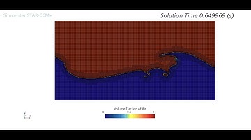 STAR-CCM+ Tutorial: VOF: Tank Sloshing with Adaptive Meshing ( Volume Fraction of Air )