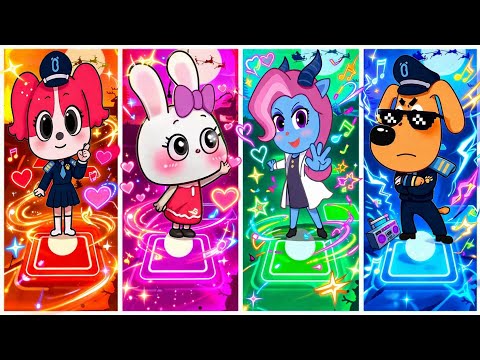 TILES hop fun 🎶 SHERIFF LABRADOR Team...Clips from the best parts of the cartoon. Who Is Best 👌 👍 😍