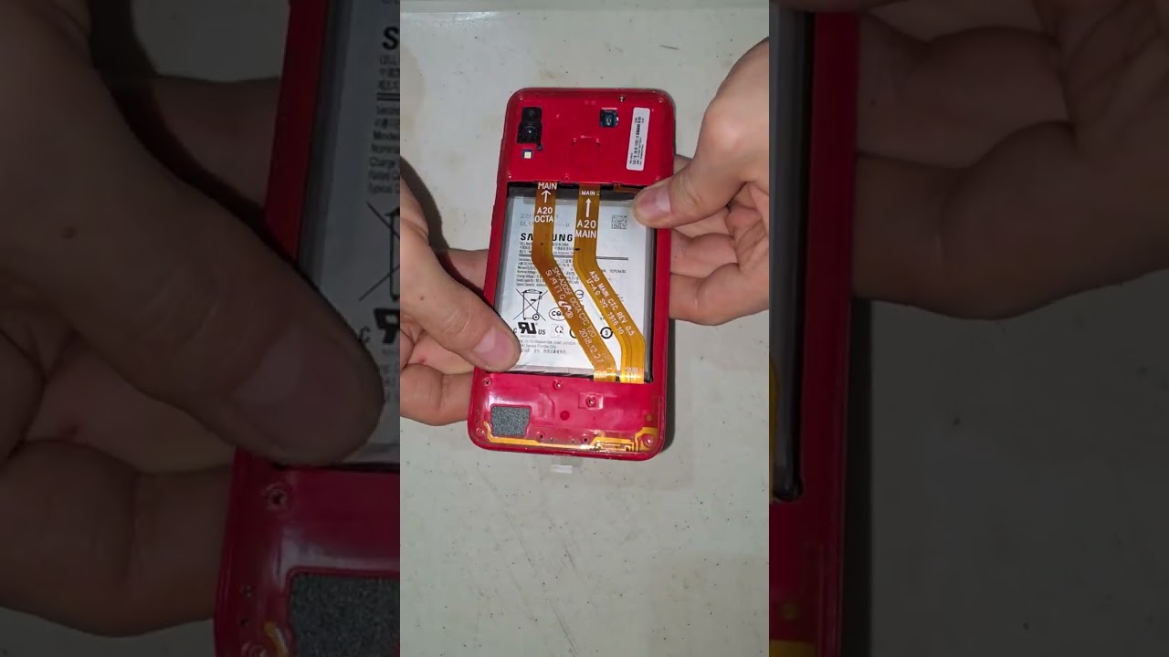 Samsung a20, cambio de pantalla 