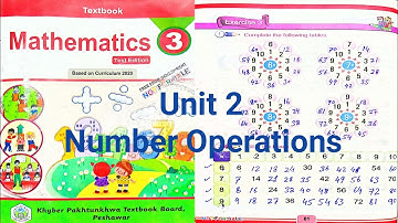 Class 3 Mathematics Unit 2 Number Operations lecture 21 in pashto. (kpk book board peshawar)