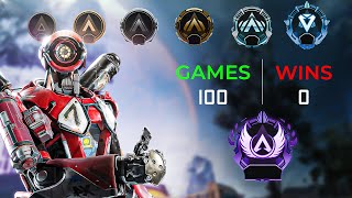 Solo Rookie to Masters WITHOUT WINNING in Apex Legends