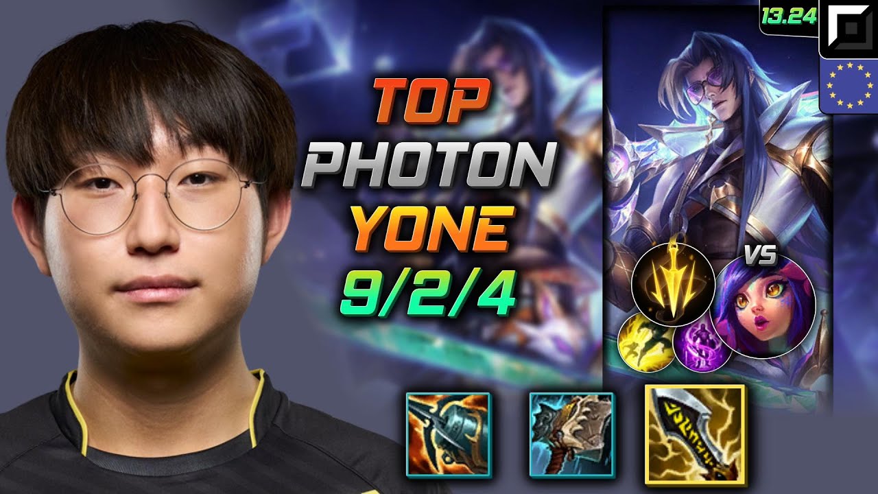 Yone Top Build Photon Infinity Edge Lethal Tempo LOL EUW Master Patch 13.24 YouTube
