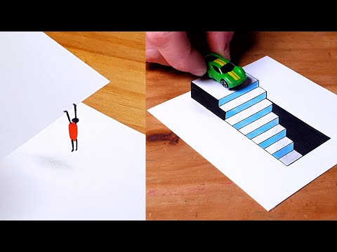 How to Draw - Easy 3D Vortex Illusion Art, art, illusion, Mesmerizing  😍😍, By Howard Lee