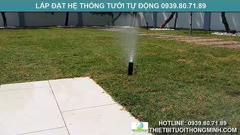 Dự án lắp đặt tưới cỏ tự động biệt thự sân vườn khách hàng tại tphcm đầu pop up phun mưa