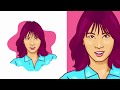 Cartoon Portrait of Momo Twice using Illustrator CC 2018