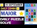 MAJOR DAILY PUZZLE SOLVE|| MAJOR NEW UPDATE || MAJOR PUZZLE DUROV || CRYPTO SAYEM September 15, 2024