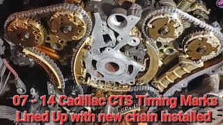 Cadillac Cts Timing marks with new chain installed 3.6l Timing chain replacement 1st and 2nd phase