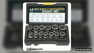Review 14Pcs Damaged Lmpact Socket   Review 2026 Set Nut And Bolt Extractor Remover Chrome Viral