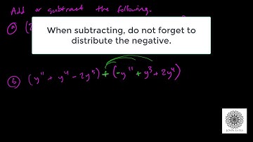 How to Add and Subtract Polynomials