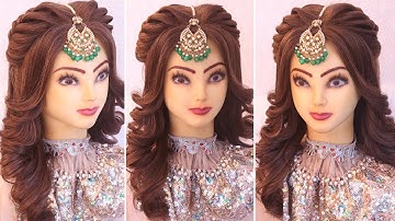 2 Elegant open hairstyle for wedding l Front bridal puff l curly bridal hairstyles l hairstyle girl