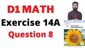 D1 exercise 14A Question 8 || d1 ch 14 || d1 ex14a solution