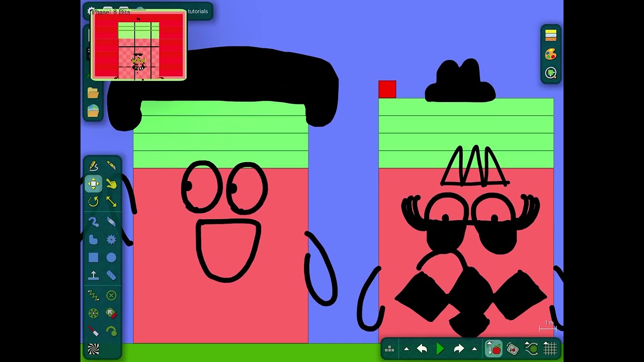 Numberblocks band Giga different 101 - 180 in algodoo