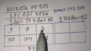 27/05/ 2026 KOLKATA FF, KOLKATA FATAFAT, FATAFAT TIPS, TODAY LUCKY NUMBER, KOLKATA FF TIPS TIPS