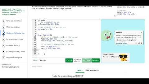 Exploding Sun Challenge Khan Academy