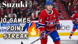 Nick Suzuki 10 Games Point Streak Highlights