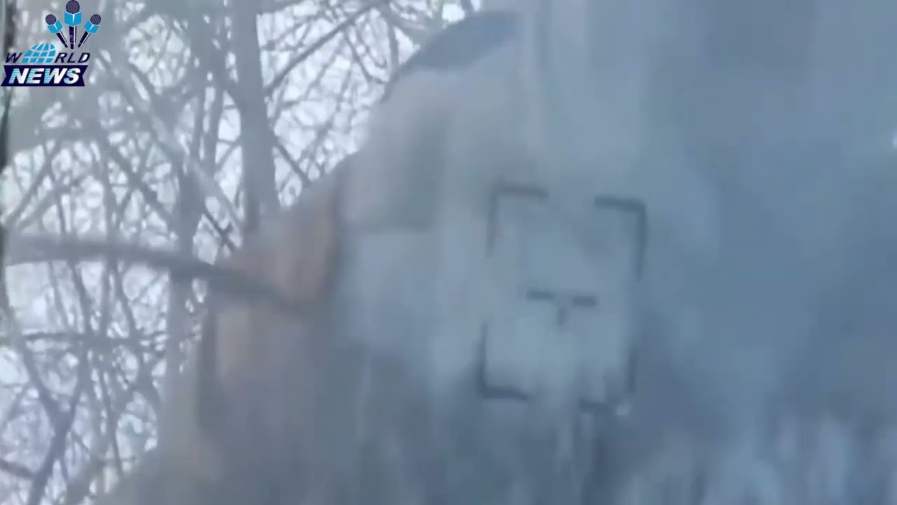 Russian helicopter explodes into fireball.