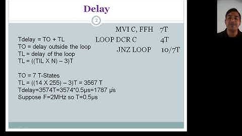 Time delay calculation in 8085