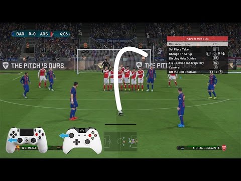 pes 2017 free kick tutorial xbox playstation hd youtuby