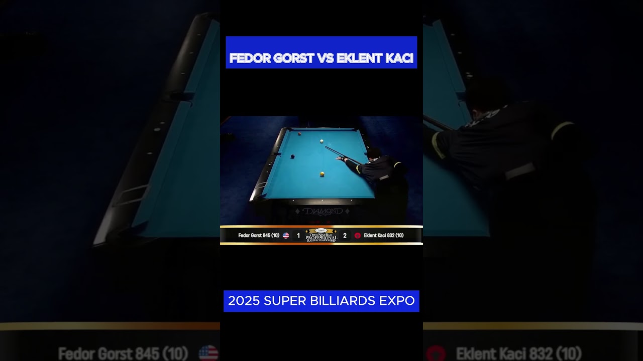 Image of video the FEDOR GORST VS EKLENT KACI | 2025 SUPER BILLIARDS EXPO #billiards #9ballpool #ball 18