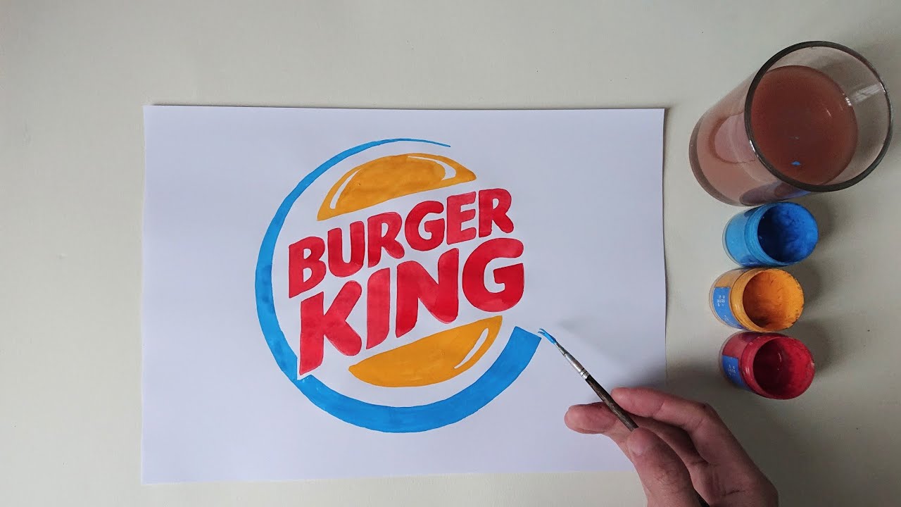 how to draw burger-king logo - YouTube