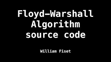 Floyd Warshall All Pairs Shortest Path Algoritme | Grafentheorie | Dynamische programmering | Bro...