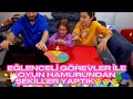 Oyun Hamuru ile 🖐Tek elle, Uyuyarak 😴 ve Yavaş Hareket Ederek 🐢 Harika Şekiller Yaptık🥳 #oyunhamuru