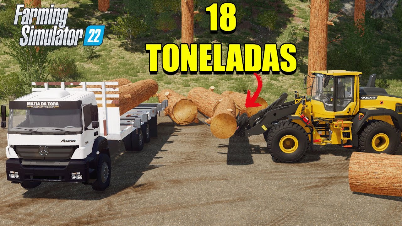 Carregando sequoias a maior árvore do mundo | Farming simulator 22 platinum