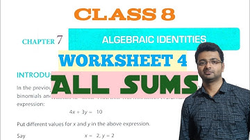 D.A.V. Math | Class 8 | Chapter-07 | CBSE | Algebraic Identities | Worksheet 4 | Art Of Mathematica