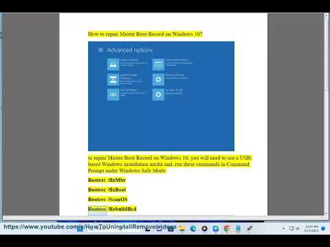 Repair Master Boot Record on Windows 11/10/8/7/XP