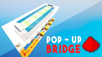 Minecraft 1.9 Redstone Tutorial - POP UP BRIDGE (Underwater Redstone Bridge)