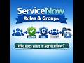 ServiceNow Groups & Roles | Servicenow Training | Servicenow ITSM