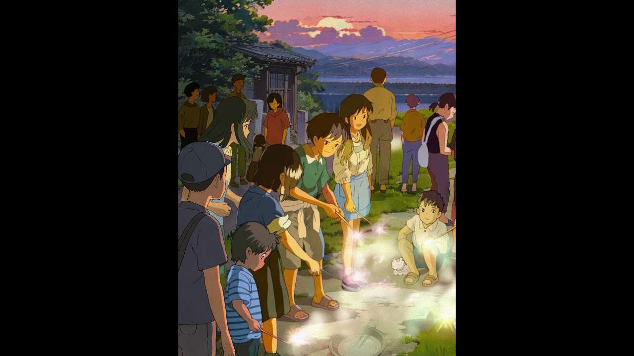 夕涼み、火の華を咲かせて。 #アニメを作ってみた #夏の思い出