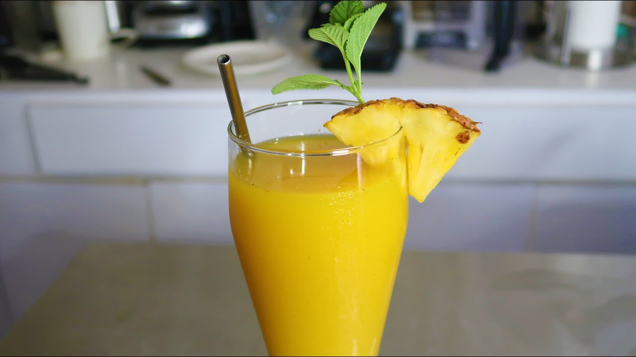 How To Make Pineapple, Ginger and Turmeric Juice YouTube