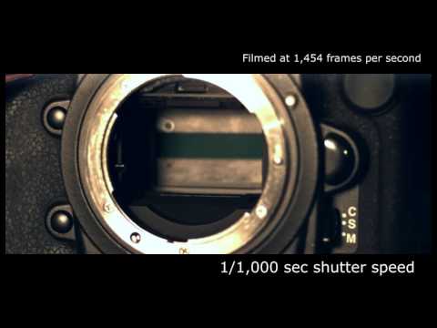 Slow motion camera shutter - Nikon D3s (1,454 fps)