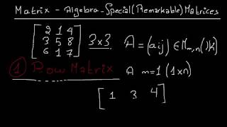 Matrix 5 - Special/Remarkable Matrices - Algebra - Arabic version