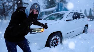 Jeep Grand Cherokee SRT Gets STUCK In The Snow