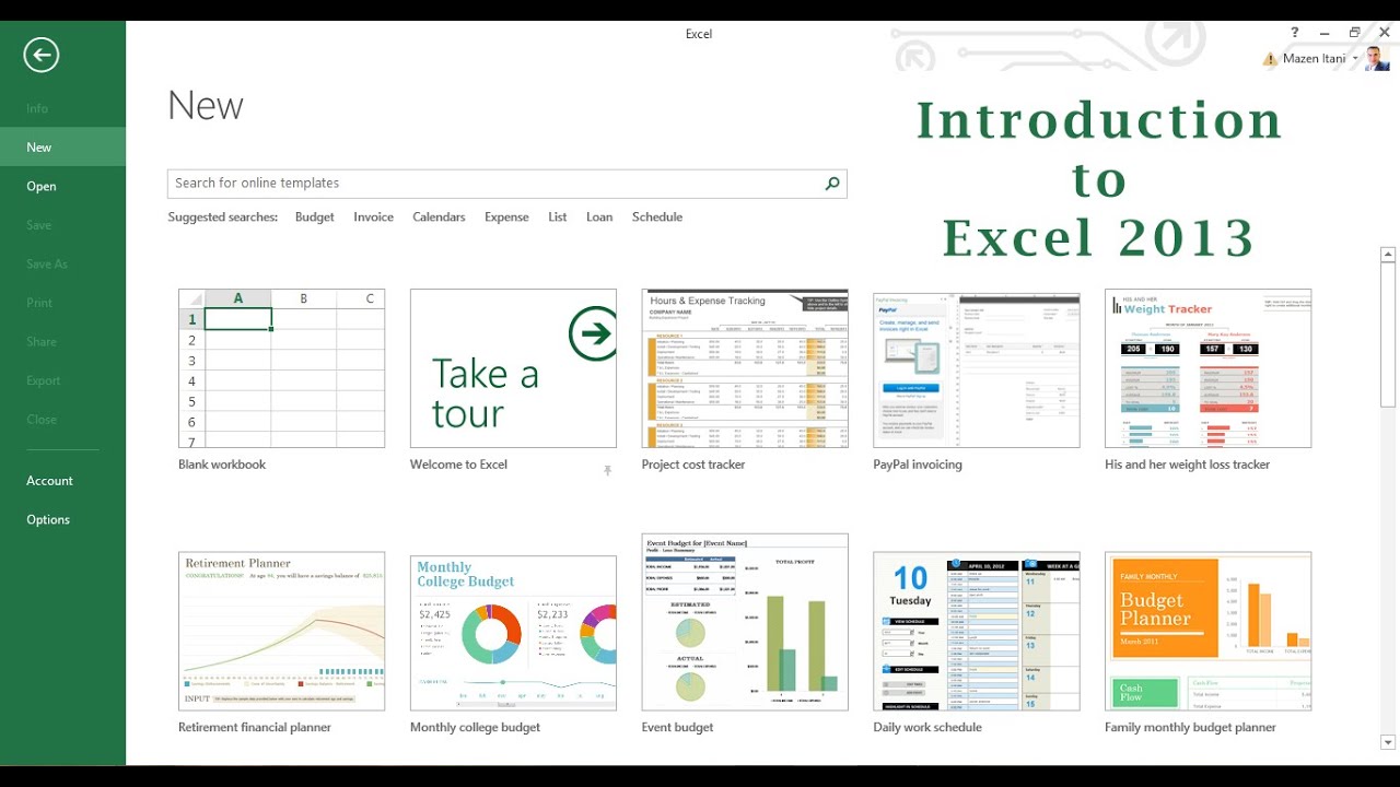 Introduction to Excel 2013 - عربي - YouTube