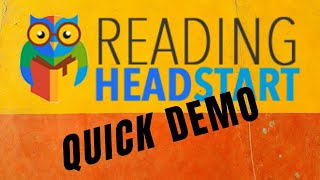 Reading Head Start Quick Demo and FREE mini series BONUS