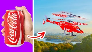 DIY HELICOPTER FROM COLA CAN II And 10 Other Genius Crafts for Adults and Their Kids