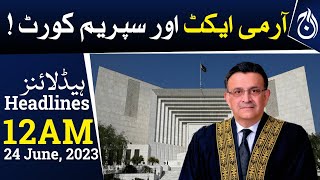 Hearing of applications against trials of civilians in military courts - Aaj News