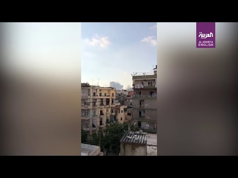 Moment second explosion rocks Port of Beirut