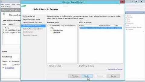 Getting Started with Azure Backup: Start backing up your production server (Part 3 of 3)