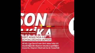 Girit Adasında 4,8 Büyüklüğünde Deprem