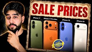 ALL iPhone Prices in Flipkart BBD & Amazon Great Indian Festival Sale 🔥 iPhone 15,16,17,AIR,PRO!