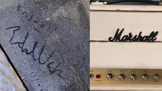 Modded 1973 Marshall Super Lead Mysteriously Signed by Edward Van Halen Inside?